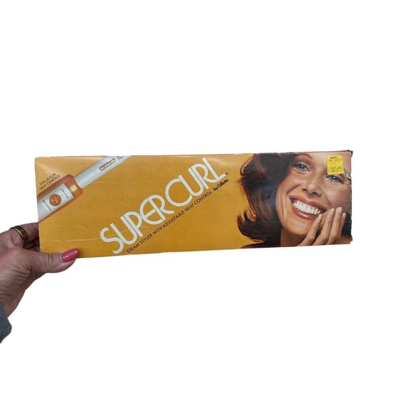 Vintage Super Curl Gillette Steam Styler Adjustable Heat Curling Iron Wand New - Picture 7 of 12